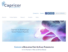 Tablet Screenshot of capricor.com